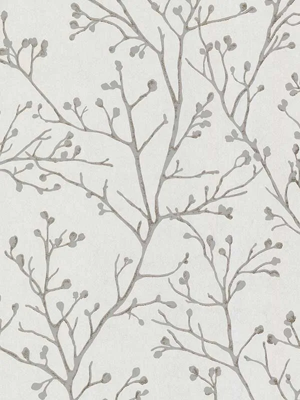 silver patterned wallpaper for bedroom by A Street Prints
