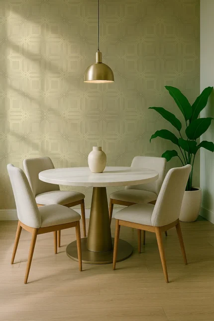 Rain Geometric Wallpaper by Wow - Modern in Beige with Light Gray