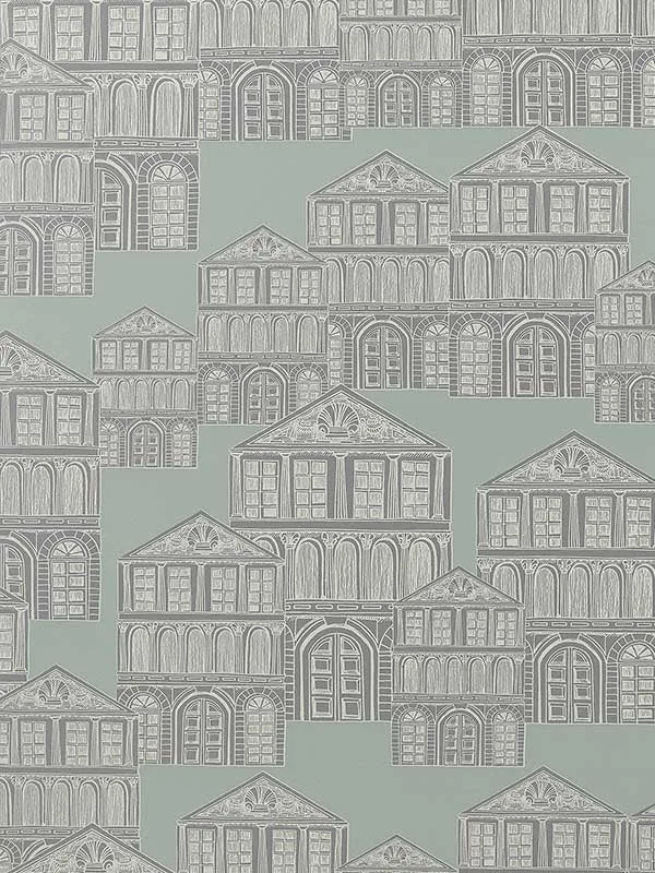 Maison 03 Neo Mint Wallpaper for Accent Walls in Main Areas | Maxwell - Shop Safe in Houston Wallpapering 03 neo mint patterned wallpaper for bedroom by Maxwell