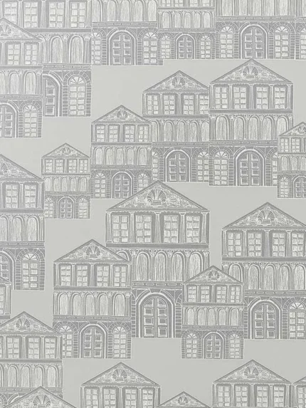 04 soft grey patterned wallpaper for bedroom by Maxwell