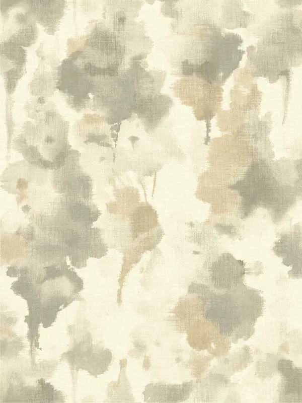 dark taupe and gold patterned wallpaper for bedroom by Candice Olson