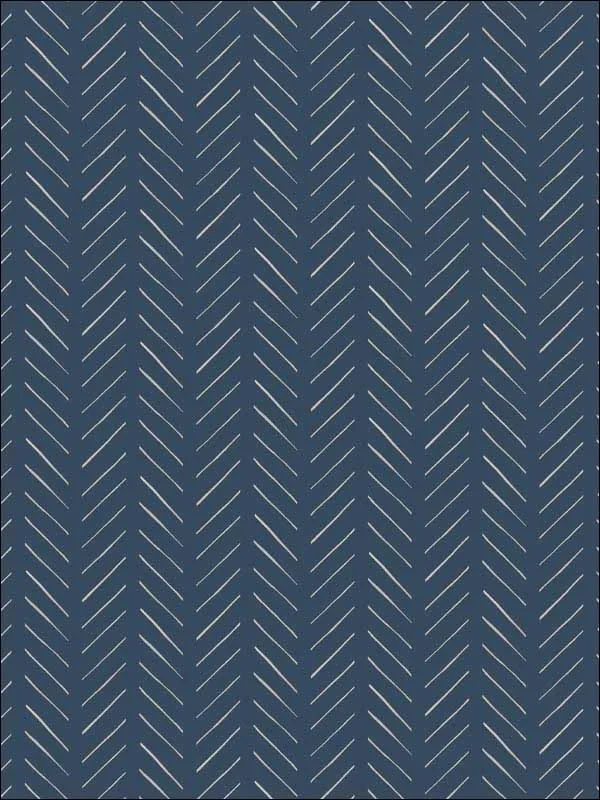 blue patterned wallpaper for bedroom by Magnolia Home  by Joanna Gaines