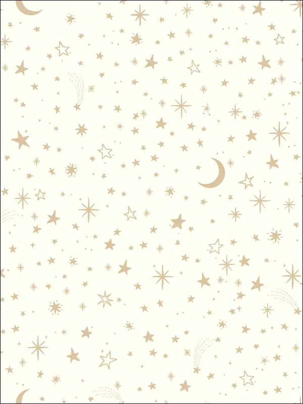 Rmk10850wp Twinkle Little Star Peel and Stick Gold Wallpaper for Kids Bedrooms or Creative Play Areas | York - Shop Safe in Houston Wallpapering gold patterned wallpaper for bedroom by York