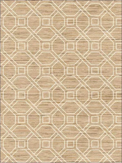 tan geometric wallpaper for living room by York