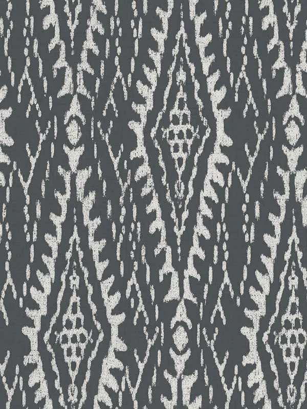 charcoal patterned wallpaper for bedroom by York Designer Series