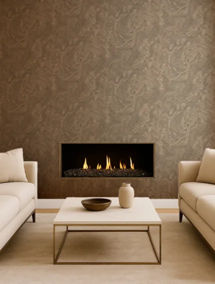 Rutger Abstract Wallpaper by Wow - Premium in Beige with Light Gray