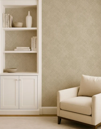 Rutger Geometric Wallpaper by Wow - Premium in Beige with Light Gray
