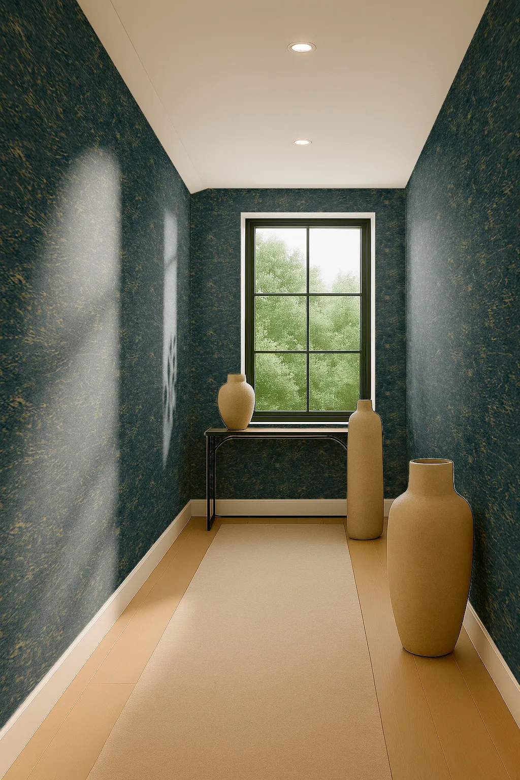 rut601 Rutger Abstract Wallpaper by Wow - Premium in Navy with Gold - Image 1
