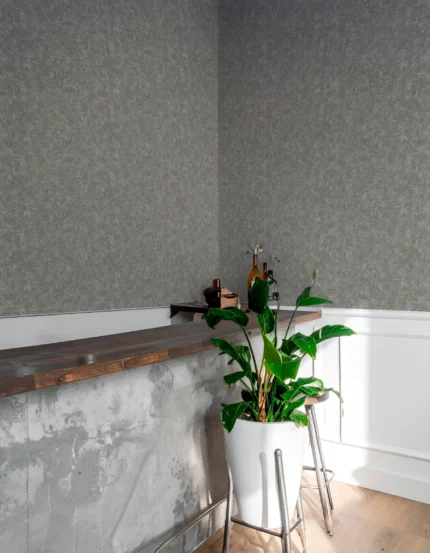 Rutger Textured Wallpaper by Wow - Modern in Light Gray with Charcoal