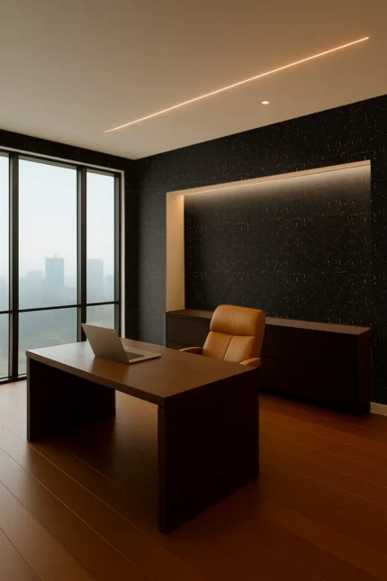 Rutger Textured Wallpaper by Wow - Modern in Charcoal with Beige