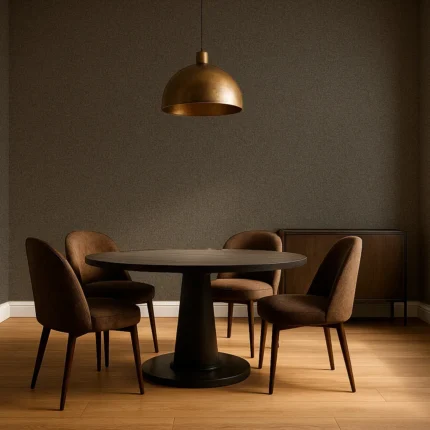Textil Textured Wallpaper by Wow - Premium in Charcoal with Beige