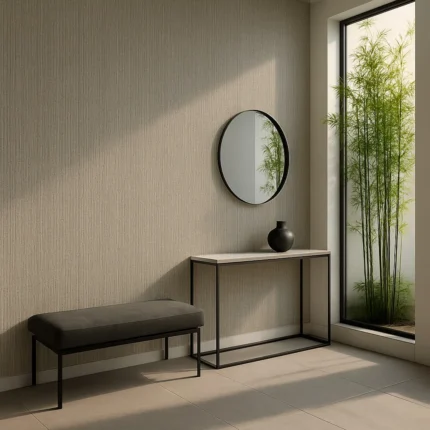 Textil Textured Wallpaper by Wow - Premium in Light Gray with Beige