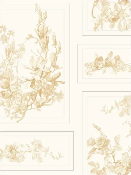 brown and white patterned wallpaper for bedroom by Magnolia Home  by Joanna Gaines