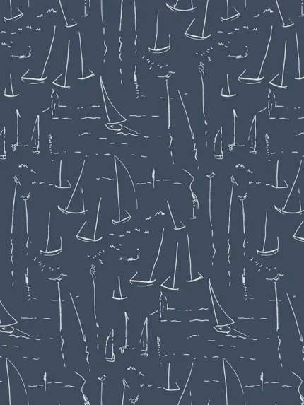 ultramarine patterned wallpaper for bedroom by York