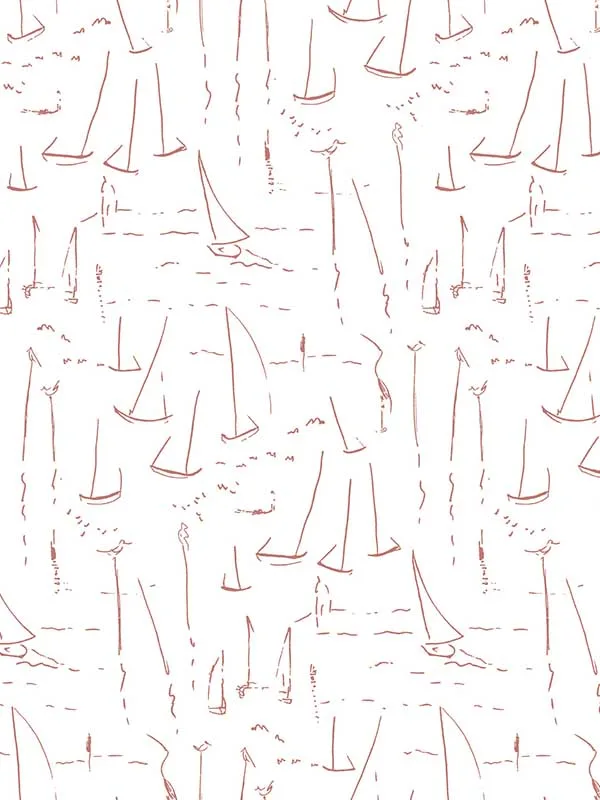 vermillion patterned wallpaper for bedroom by York