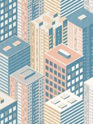 VRLO05-705 City Blocks Peach