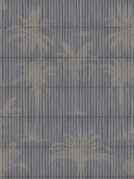 dark grey botanical wallpaper for bedroom by Veer Decor