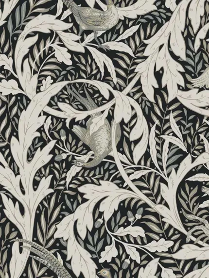 black wood wallpaper for bedroom by Ronald Redding