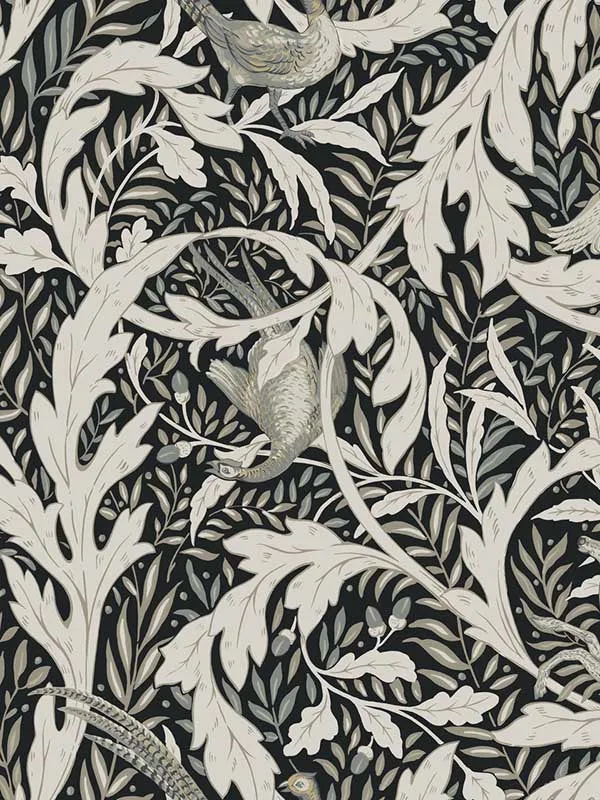 black wood wallpaper for bedroom by Ronald Redding