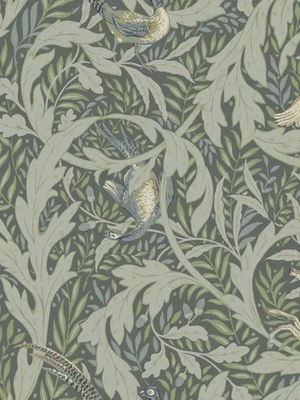 sage wood wallpaper for bedroom by Ronald Redding