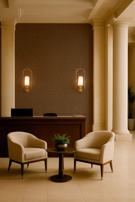 Signature Geometric Wallpaper by Wow - Premium in Beige