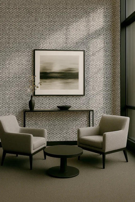 Signature Geometric Wallpaper by Wow - Modern in Light Gray
