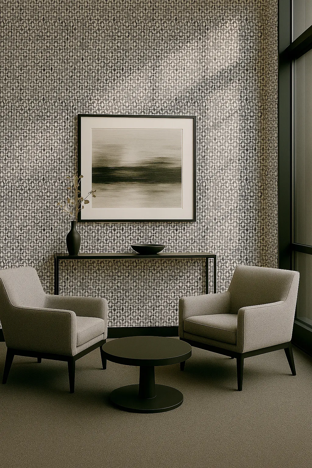 ys971007b Signature Geometric Wallpaper by Wow - Modern in Light Gray - Image 1