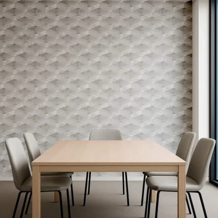 Signature Geometric Wallpaper by Wow - Modern in Light Gray