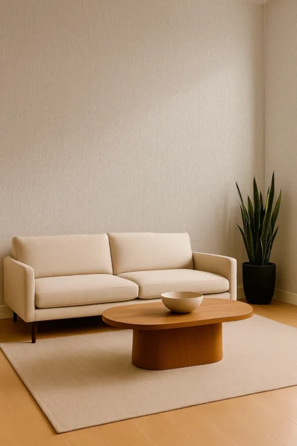 Signature Textured Wallpaper by Wow - Premium in Beige with Light Gray