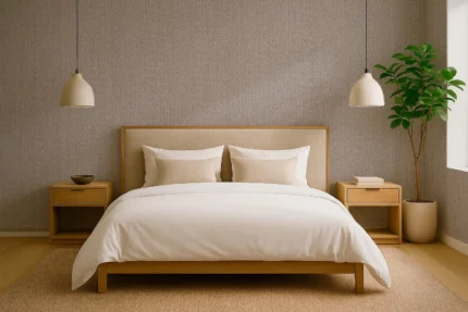 Signature Textured Wallpaper by Wow - Premium in Beige with Light Gray