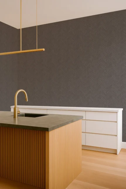 Signature Geometric Wallpaper by Wow - Modern in Charcoal