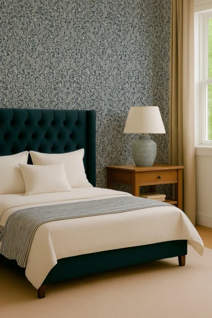 Signature Geometric Wallpaper by Wow - Premium in Navy with Light Gray