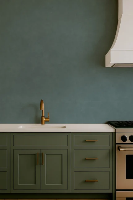 Signature Textured Wallpaper by Wow - Premium in Teal with Light Gray
