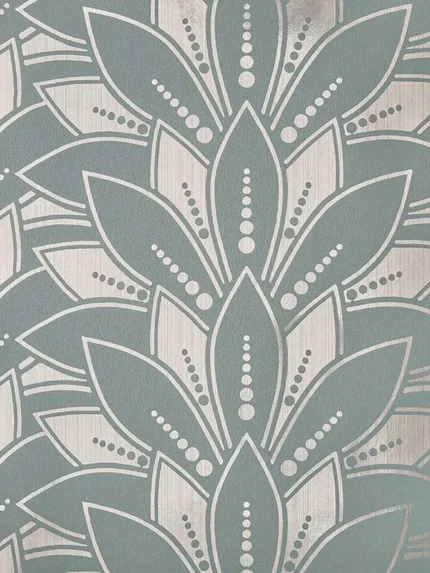 05 neo mint metallic wallpaper for bedroom by Maxwell