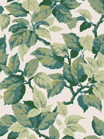 green botanical wallpaper for bedroom by Advantage