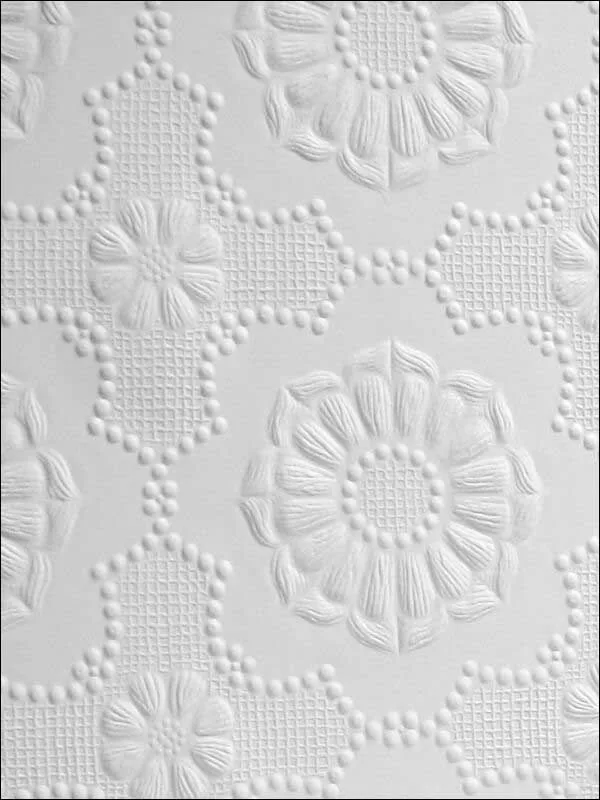 white patterned wallpaper for bedroom by Brewster