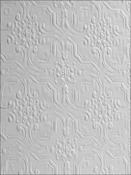white patterned wallpaper for bedroom by Brewster