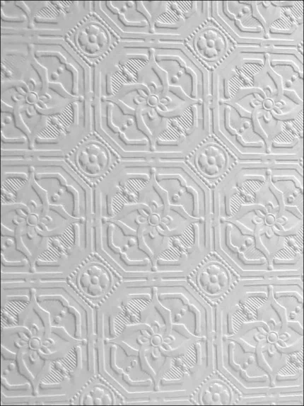 white patterned wallpaper for bedroom by Brewster