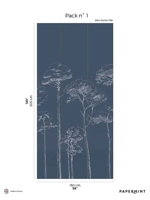 blue patterned wallpaper for bedroom by Veer Decor