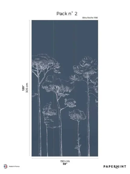 blue patterned wallpaper for bedroom by Veer Decor