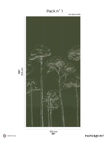 green patterned wallpaper for bedroom by Veer Decor