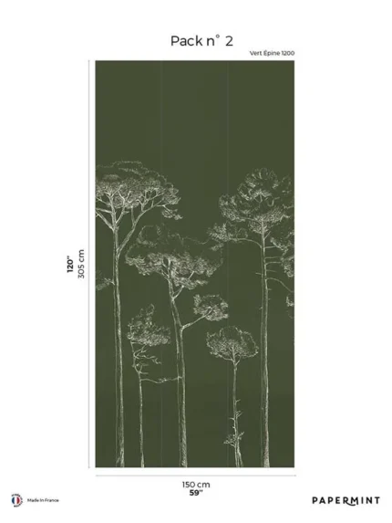 green patterned wallpaper for bedroom by Veer Decor