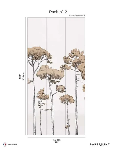 gold patterned wallpaper for bedroom by Veer Decor