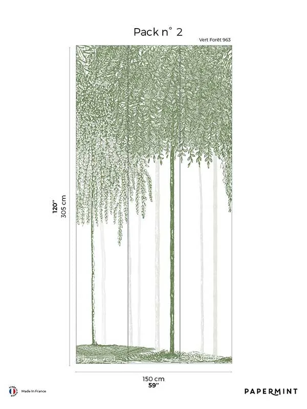 green wood wallpaper for bedroom by Veer Decor