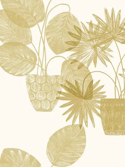 gold patterned wallpaper for bedroom by A Street Prints