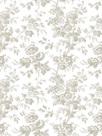 taupe toile wallpaper for dining room by York