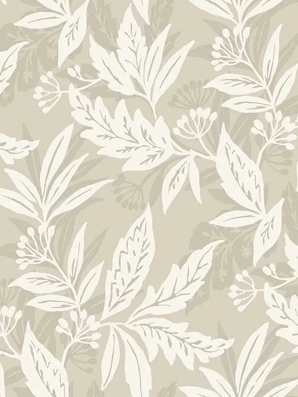 beige floral wallpaper for bedroom by A Street Prints