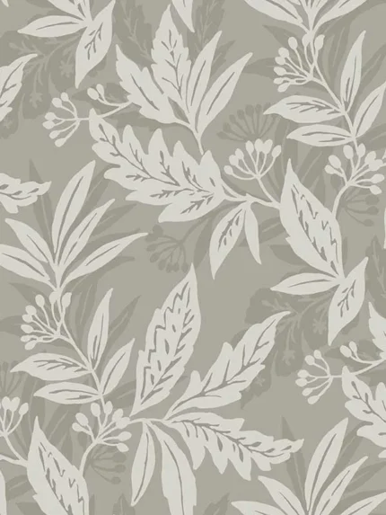 pewter floral wallpaper for bedroom by A Street Prints