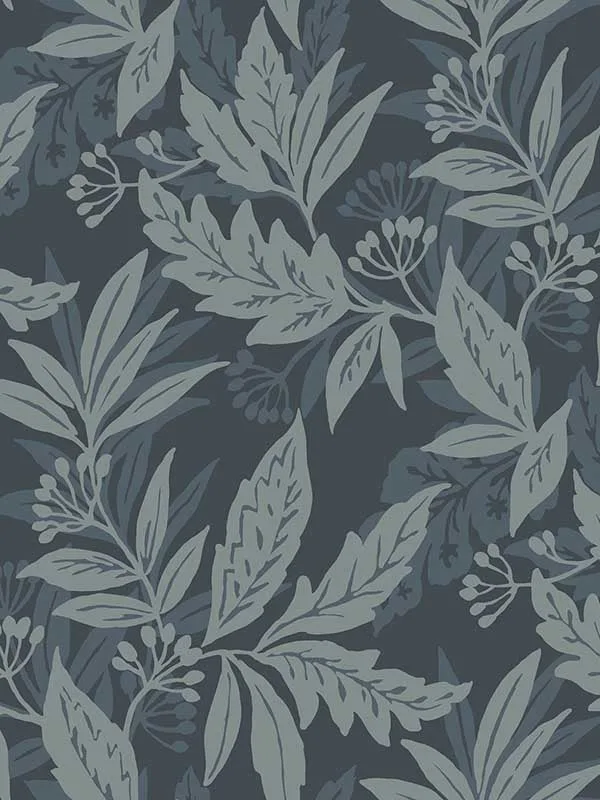 teal floral wallpaper for bedroom by A Street Prints