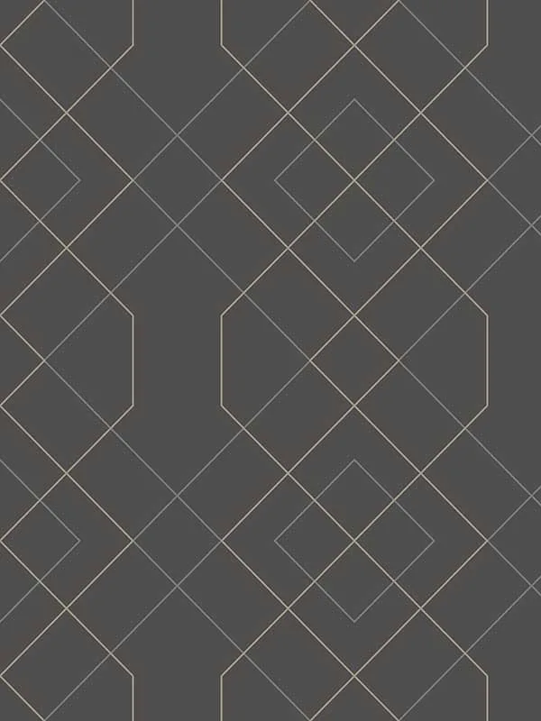grey geometric wallpaper for bedroom by A Street Prints